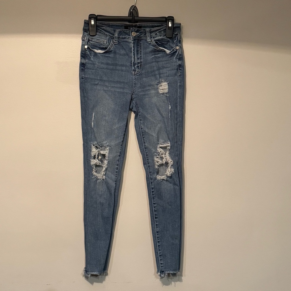 Judy Blue Distressed Skinny Jeans Juniors Size 5/27
